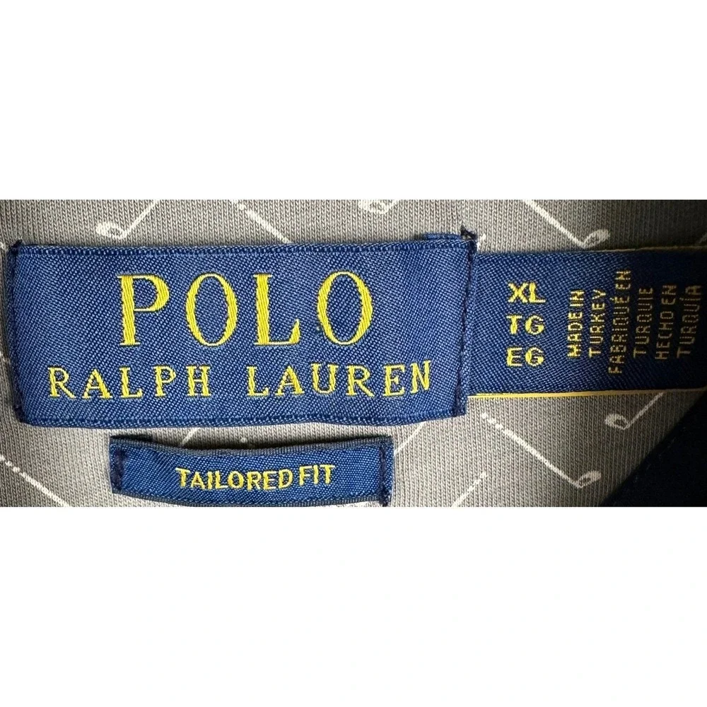 Polo Ralph Lauren Polo Shirt Mens XL Grey Golf Clubs Trump National Bedminster